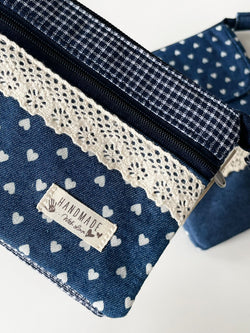 Patchwork Umhängetasche Herzen Design