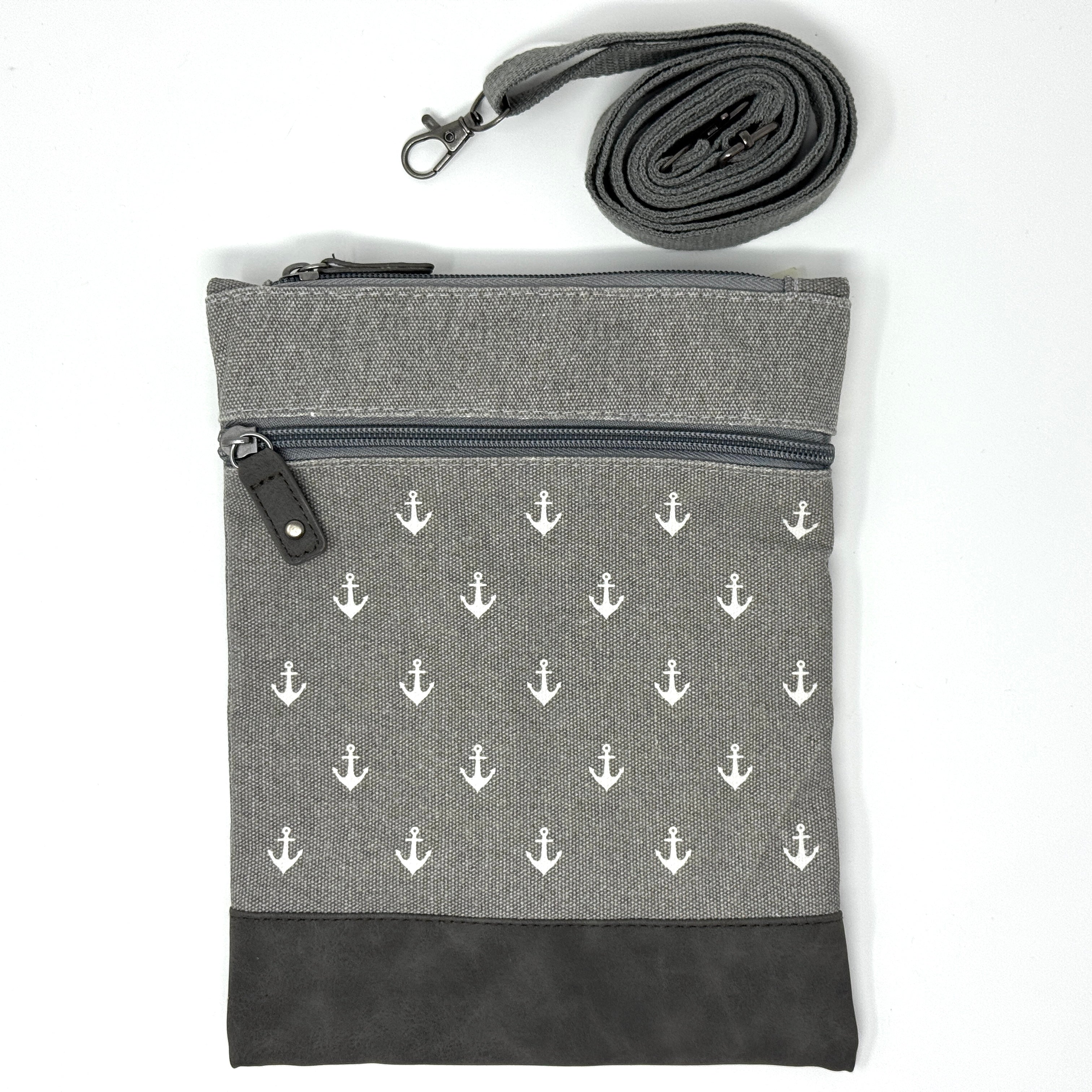Maritime Umhängetasche Anker-Muster – Dunkelblau – Verschiedene Farben erhältlich