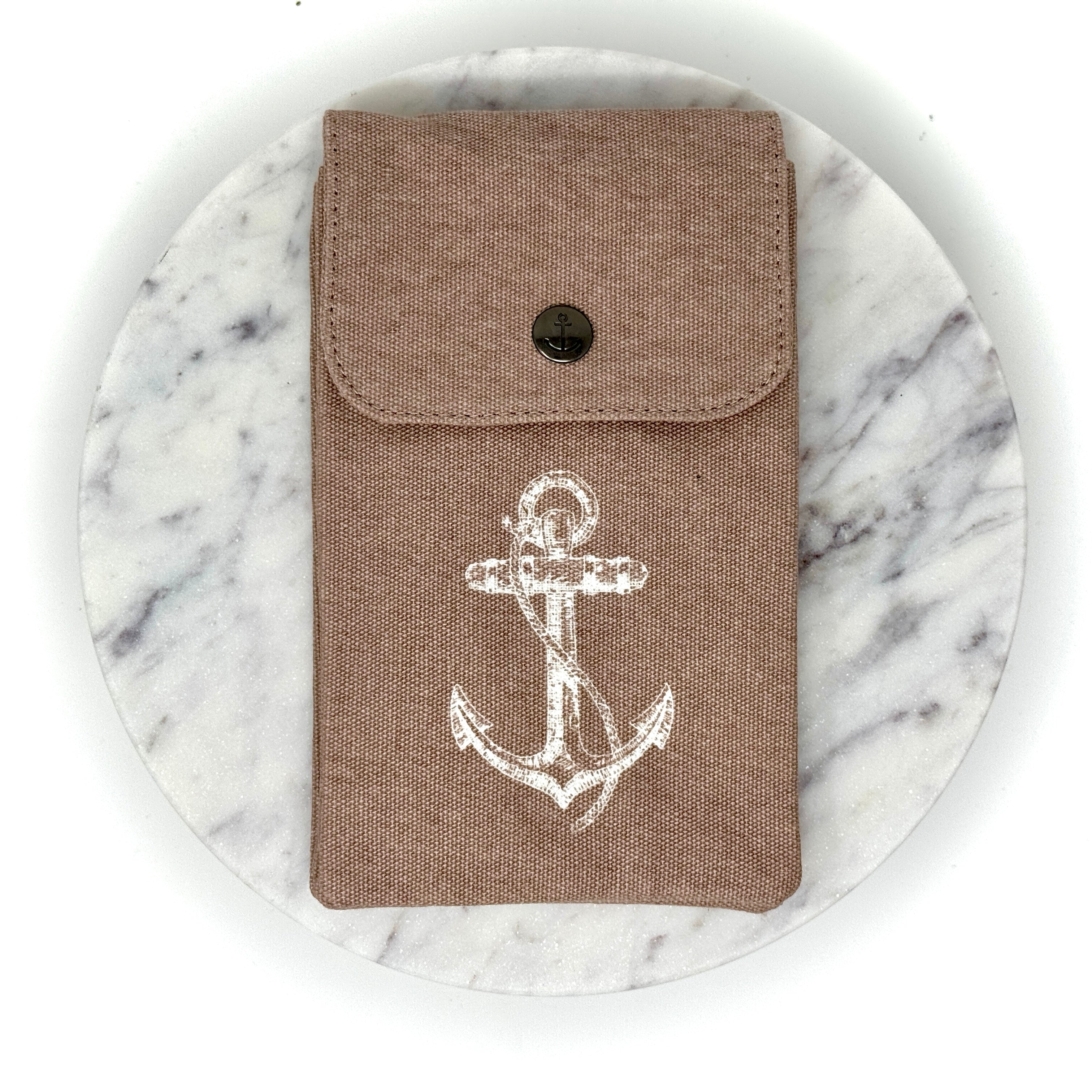 Handgemachte Patchwork Nautiktasche Anker mit maritimen Mustern, Schulterriemen, aus Baumwolle & Canvas – kompakt, robust & wasserabweisend.