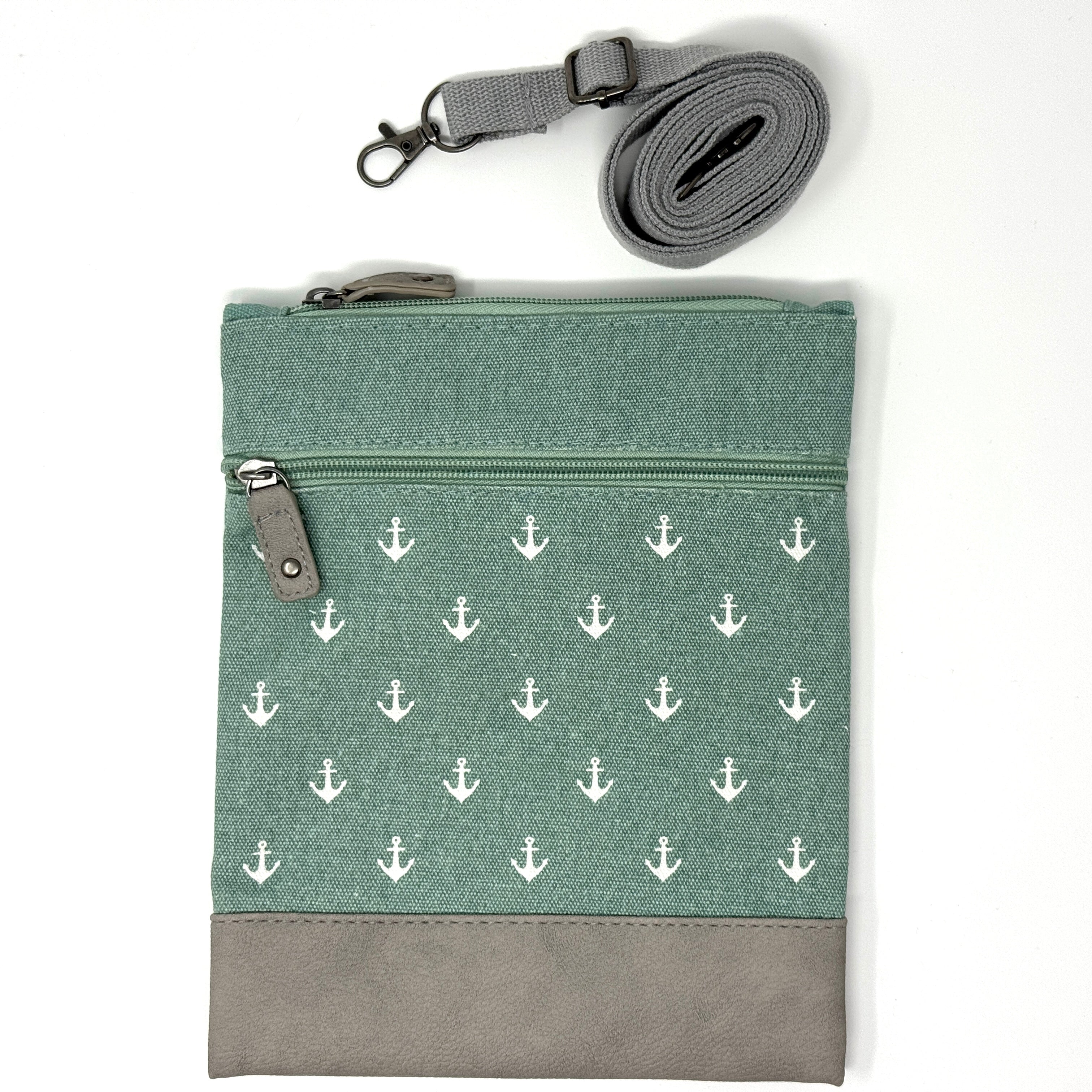 Maritime Umhängetasche Anker-Muster – Dunkelblau – Verschiedene Farben erhältlich