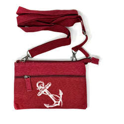 Handgemachte Patchwork Nautiktasche in maritimem Design aus Canvas und Baumwolle – kompakt & wasserabweisend