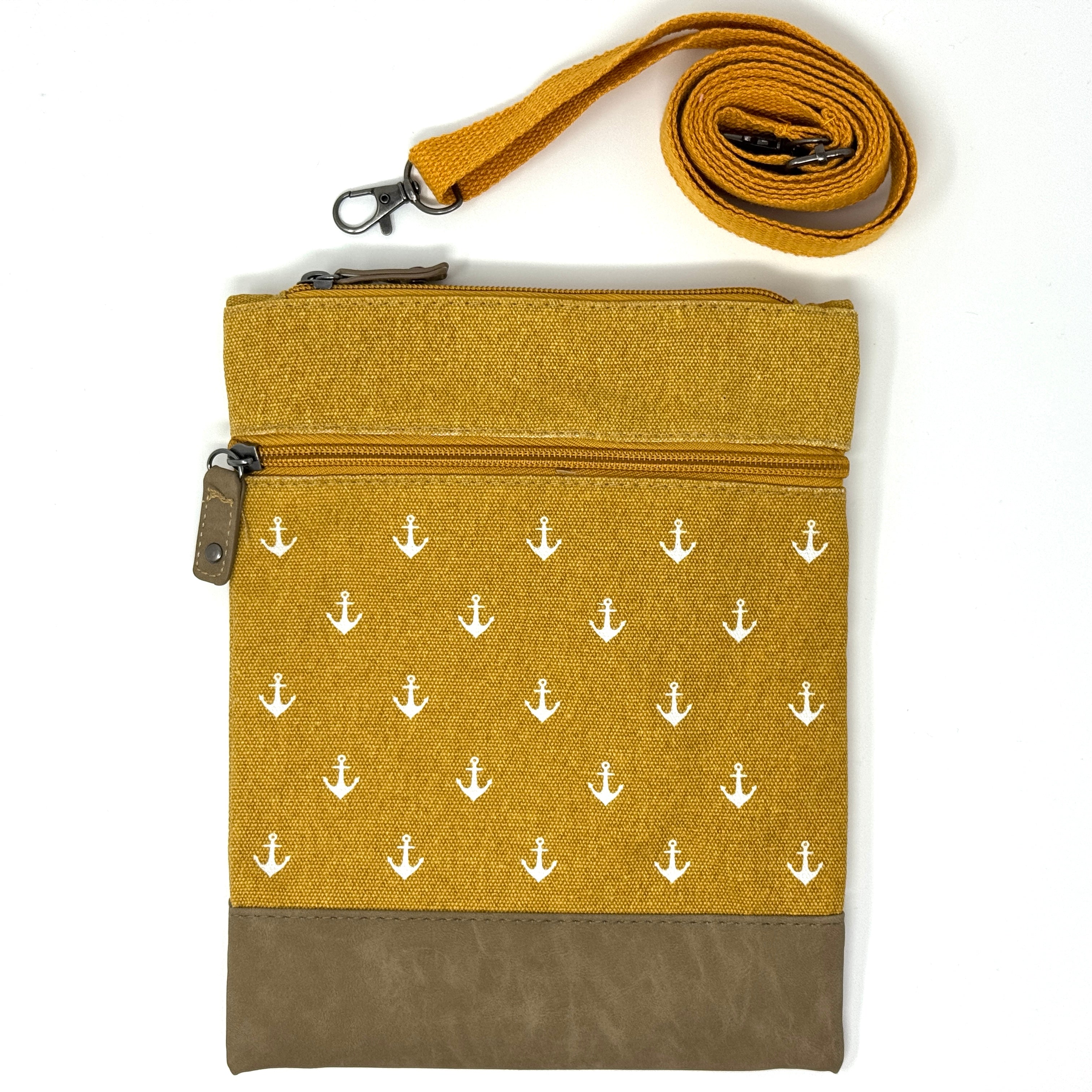 Maritime Umhängetasche Anker-Muster – Dunkelblau – Verschiedene Farben erhältlich