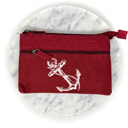 Handgemachte Patchwork Nautiktasche in maritimem Design aus Canvas und Baumwolle – kompakt & wasserabweisend