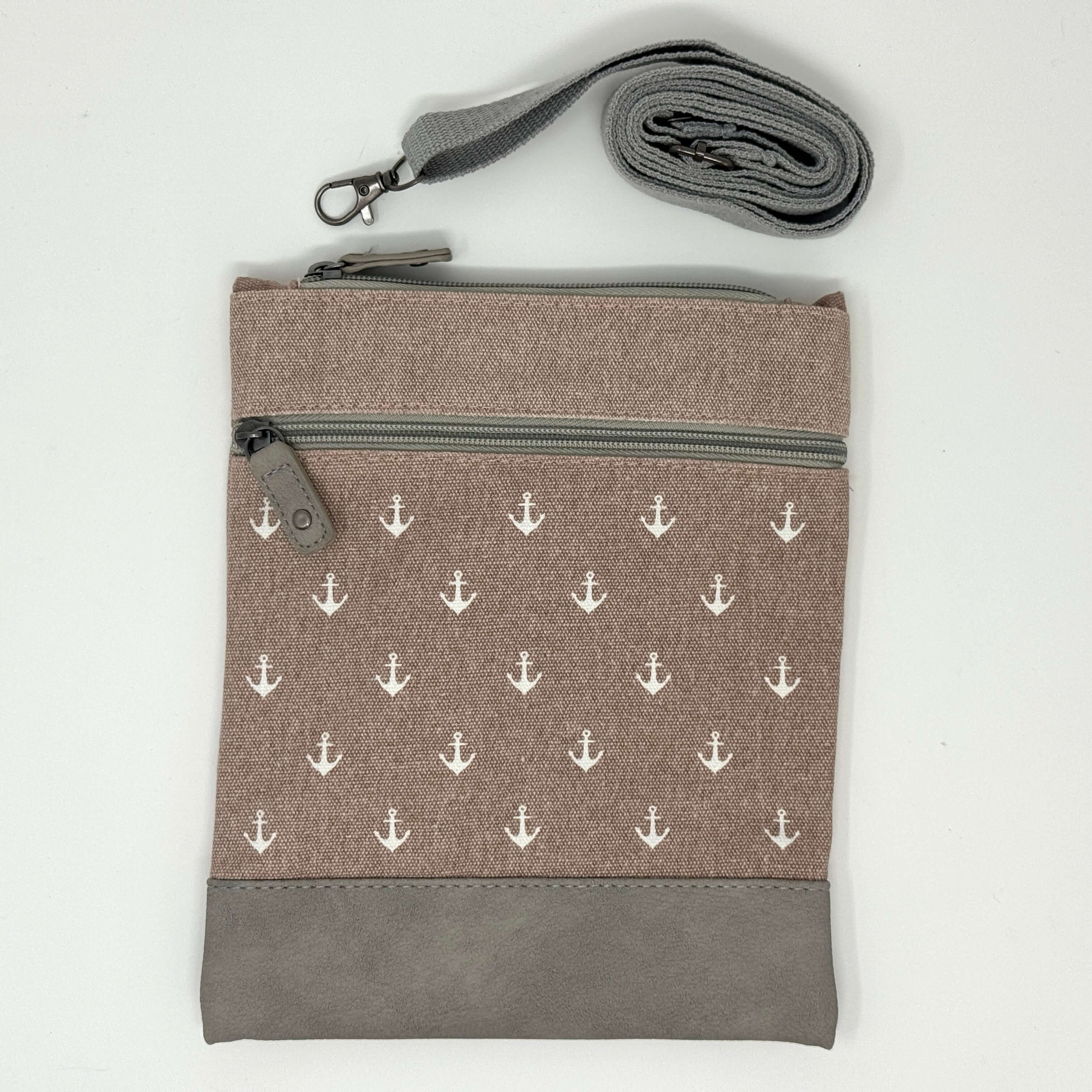 Maritime Umhängetasche Anker-Muster – Dunkelblau – Verschiedene Farben erhältlich