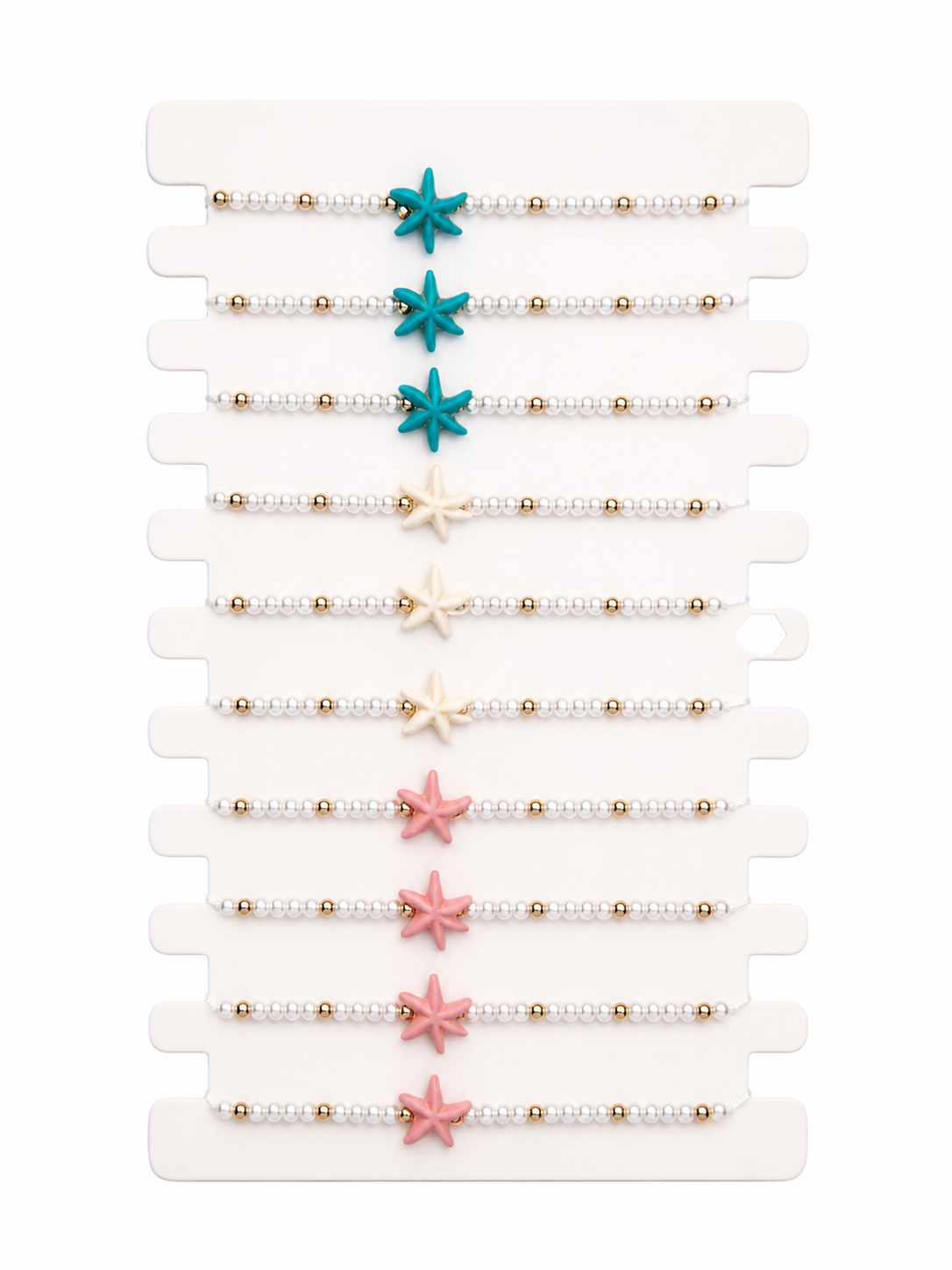 Küstenkind Armband mit Seesternen,zartes Sommerarmband